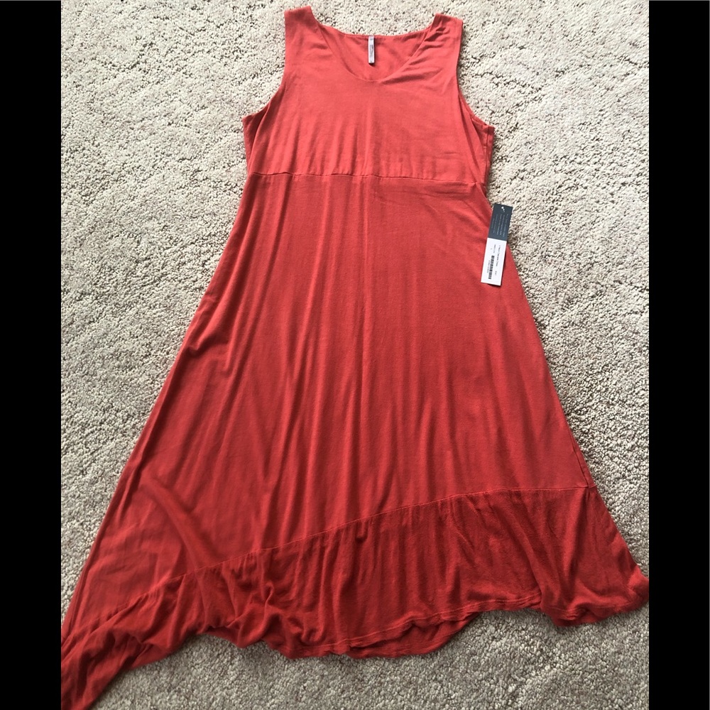 Blue Canoe Organic Cotton V Neck Cascade Dress